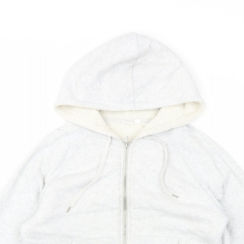 Gap Womens Grey Cotton Full Zip Hoodie Size M Zip
