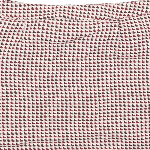 H&M Womens Red Acrylic A-Line Skirt Size 10 Zip