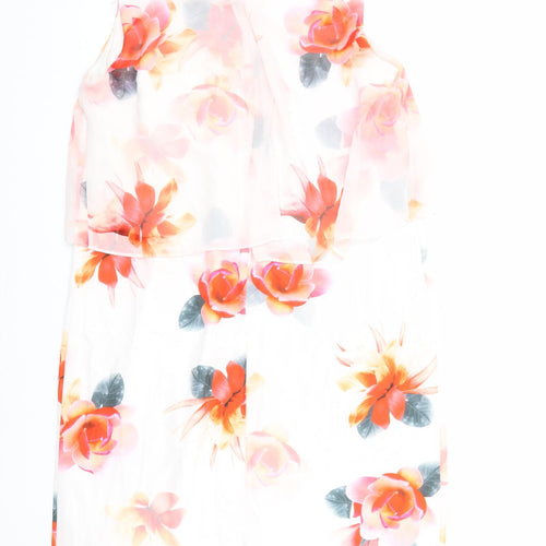 Bonmarché Womens Multicoloured Floral Polyester A-Line Size 16 Round Neck Zip
