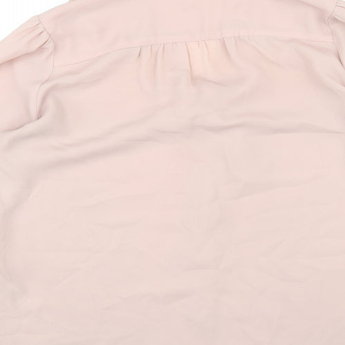 Dorothy Perkins Womens Beige Polyester Basic Blouse Size 12 V-Neck