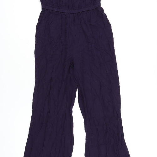 NEXT Womens Purple Vinyl Jumpsuit One-Piece Size 6 L29 in Pullover