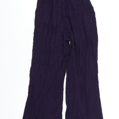 NEXT Womens Purple Vinyl Jumpsuit One-Piece Size 6 L29 in Pullover