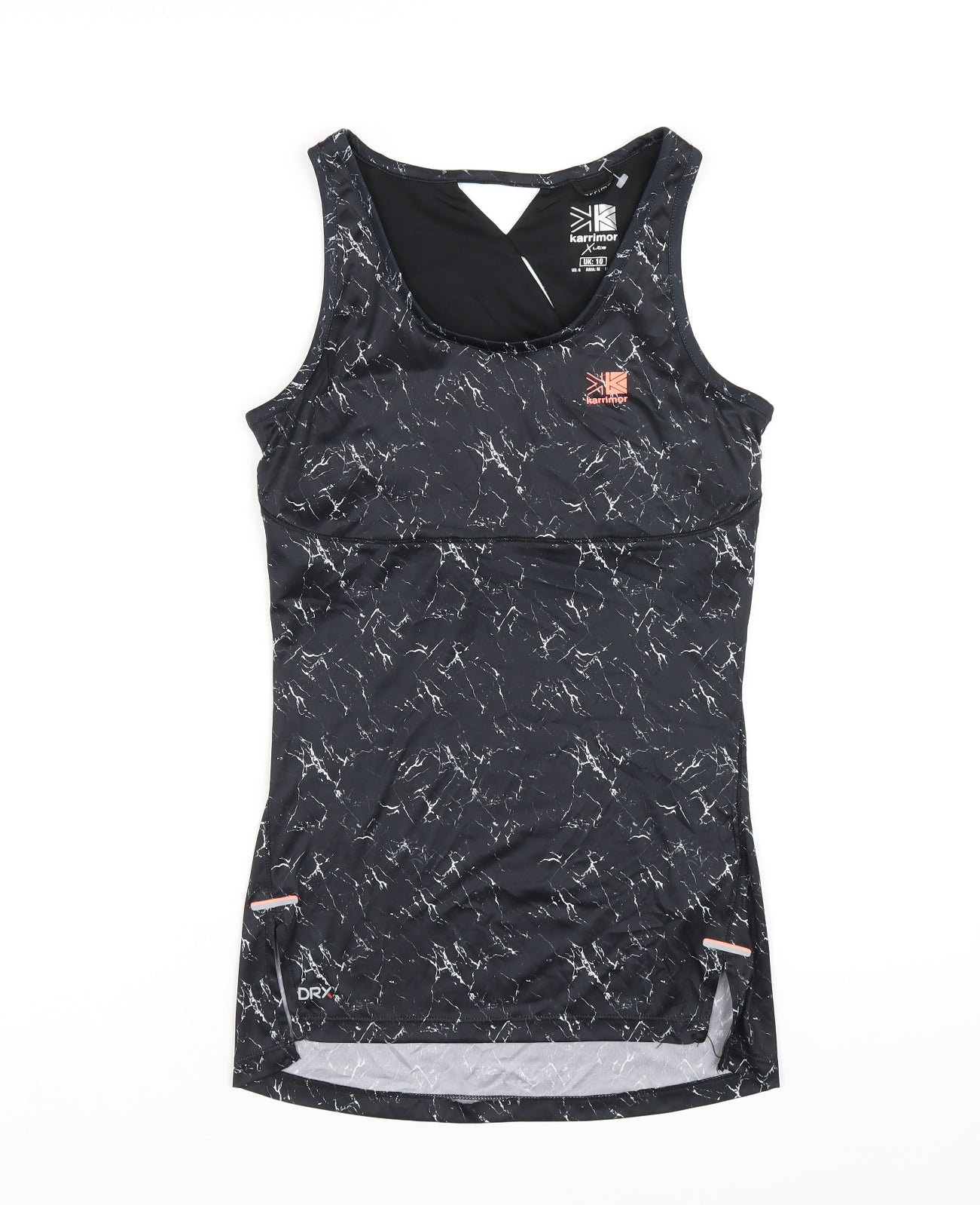 Karrimor Womens Black Polyester Basic Tank Size 10 Scoop Neck Pullover