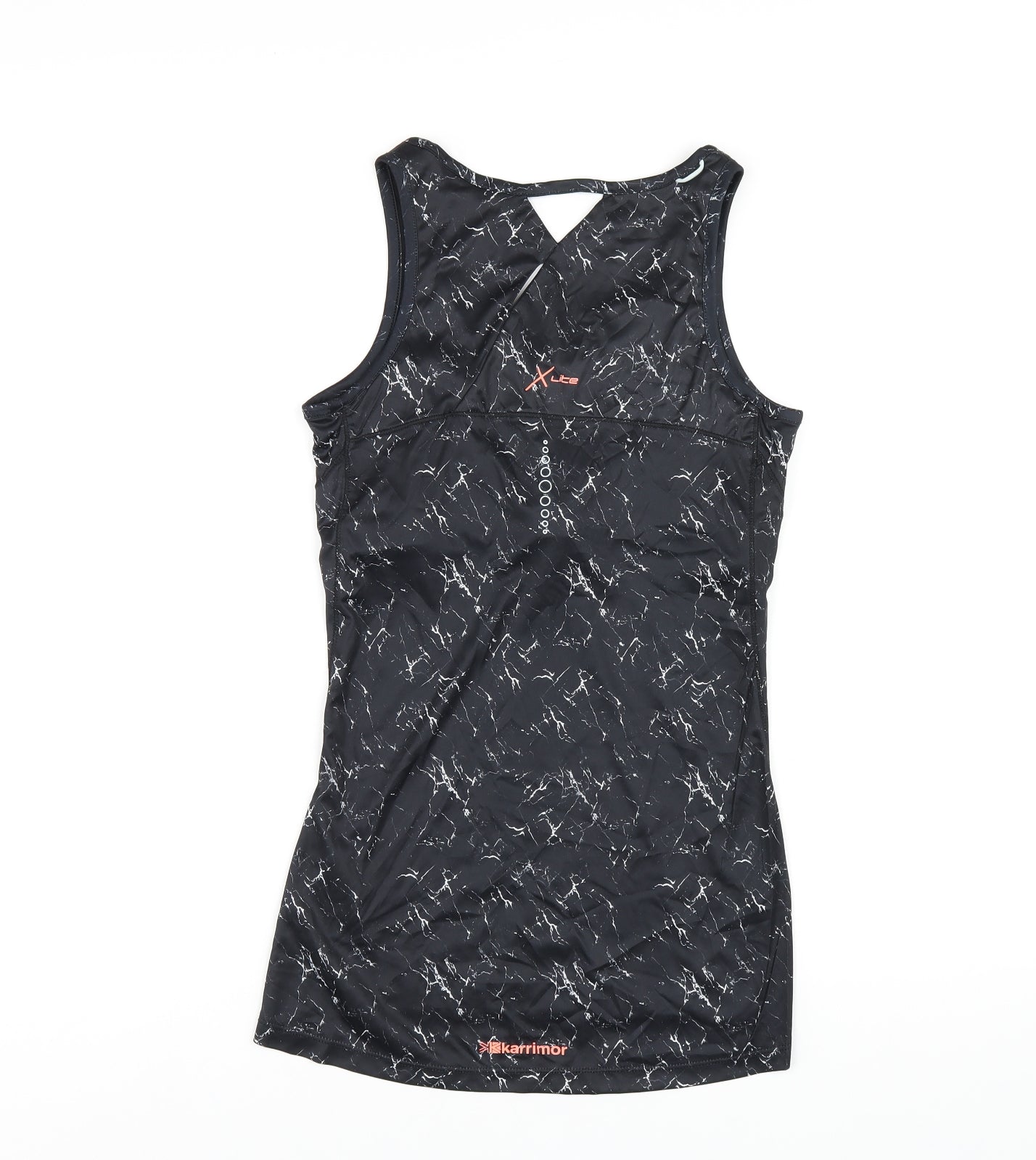 Karrimor Womens Black Polyester Basic Tank Size 10 Scoop Neck Pullover