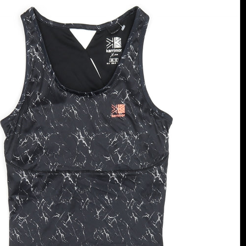 Karrimor Womens Black Polyester Basic Tank Size 10 Scoop Neck Pullover