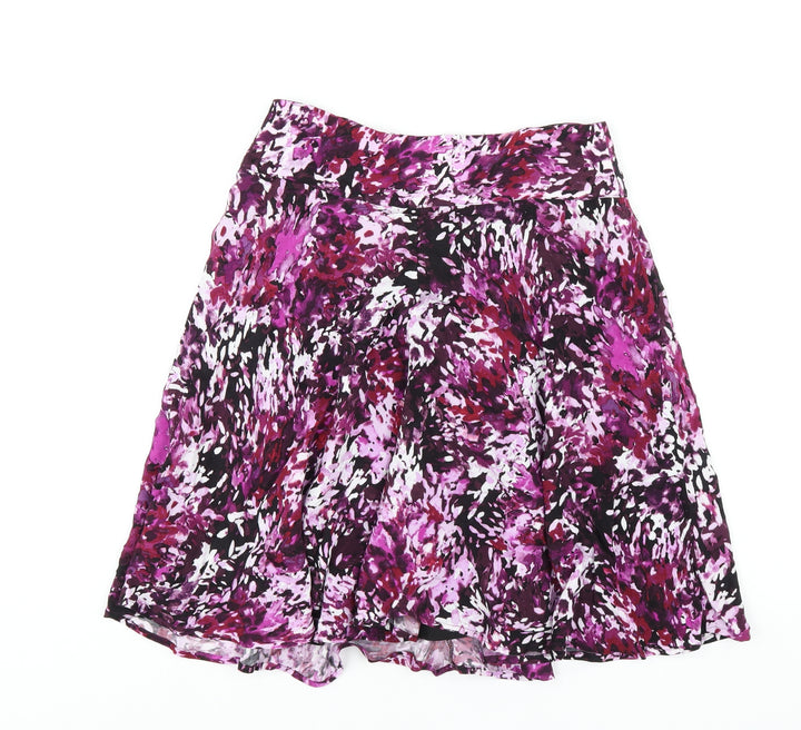 White House Black Market Womens Purple Viscose A-Line Skirt Size 4 Zip