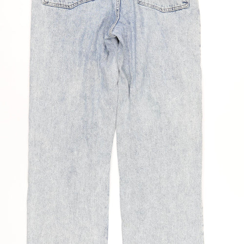 ASOS Womens Blue Cotton Straight Jeans Size 30 in L32 in Regular Zip
