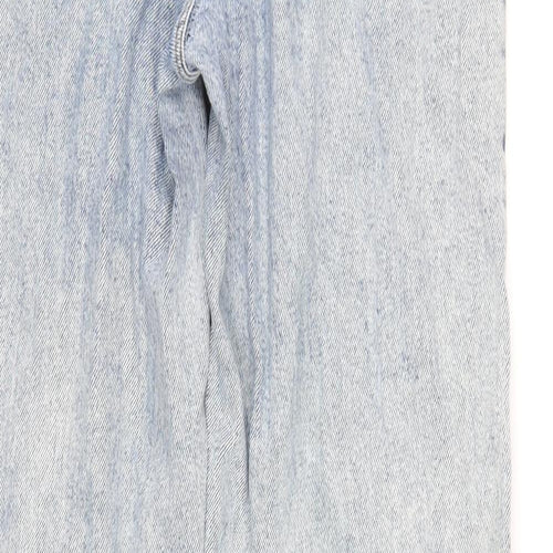 ASOS Womens Blue Cotton Straight Jeans Size 30 in L32 in Regular Zip