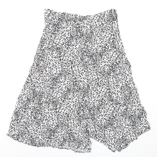 Sosandar Womens Multicoloured Animal Print Viscose A-Line Skirt Size 14 Zip