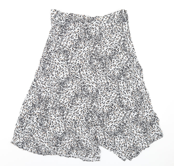 Sosandar Womens Multicoloured Animal Print Viscose A-Line Skirt Size 14 Zip