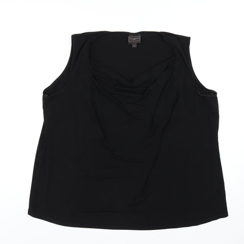 Ann Harvey Womens Black Polyester Basic Tank Size M Cowl Neck