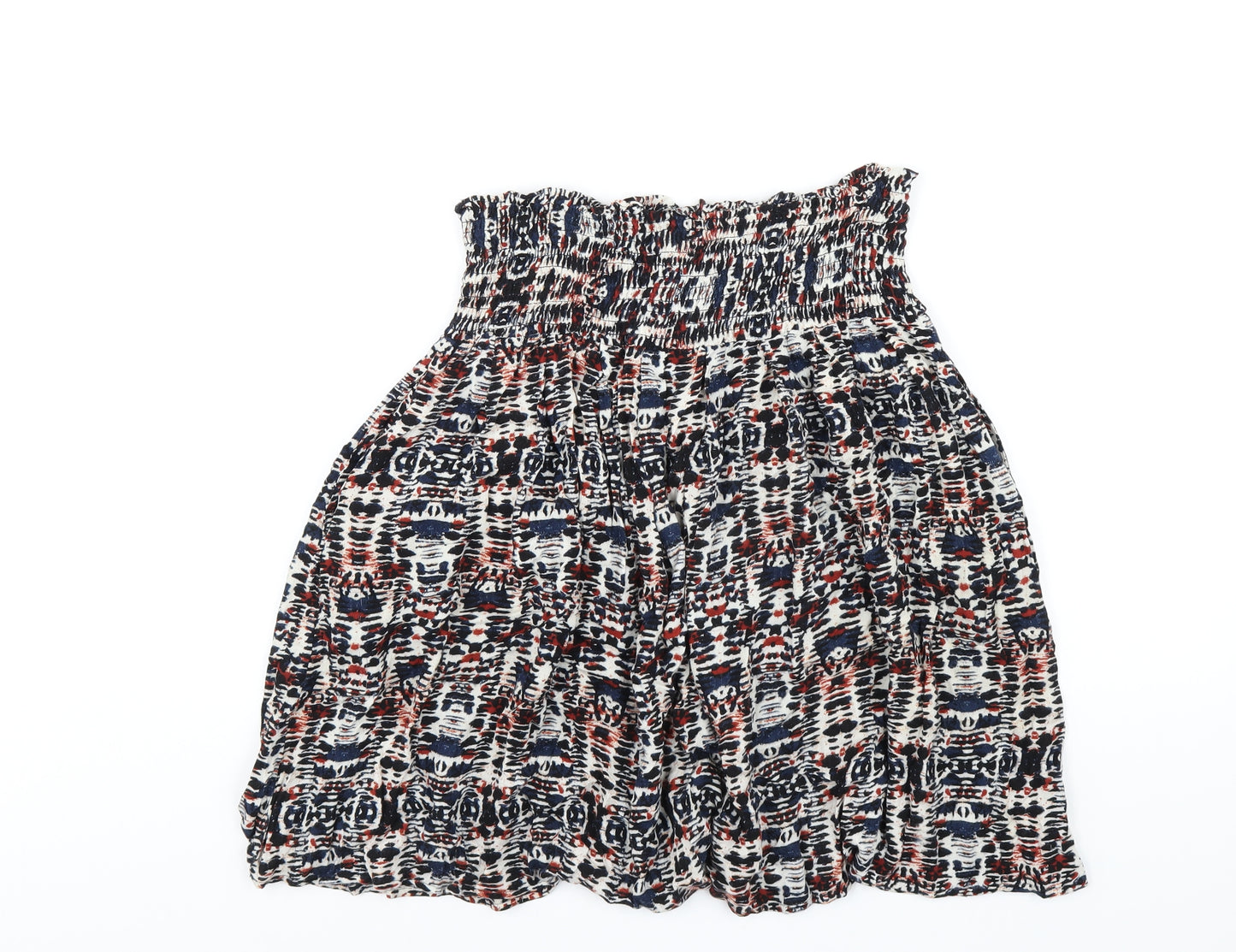 Idano Womens Multicoloured Geometric Viscose A-Line Skirt Size S