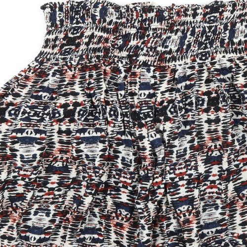Idano Womens Multicoloured Geometric Viscose A-Line Skirt Size S