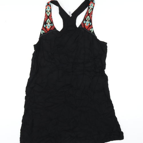 Riviera Womens Black Viscose Tank Dress Size M V-Neck Pullover