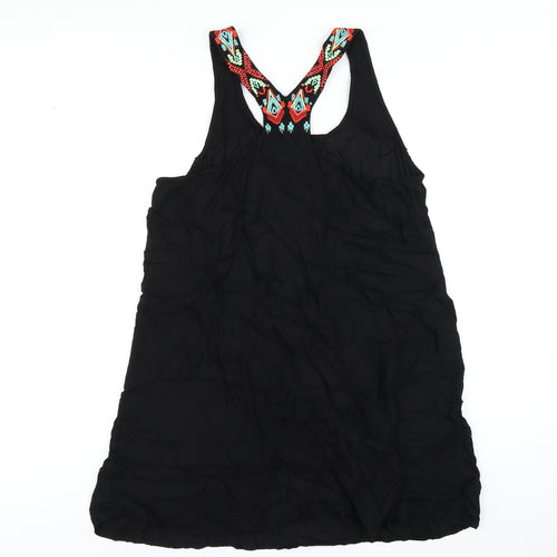 Riviera Womens Black Viscose Tank Dress Size M V-Neck Pullover