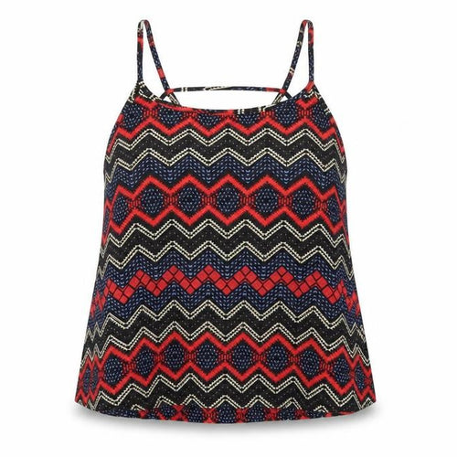 Hearts & Bows Womens Multicoloured Geometric Polyester Camisole T-Shirt Size 8 Round Neck