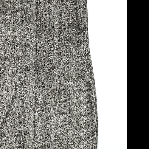 bonprix Womens Gold Polyester Pencil Dress Size 12 Round Neck Zip