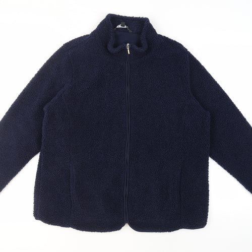 Bonmarché Women's Blue Polyester Full Zip Jacket
