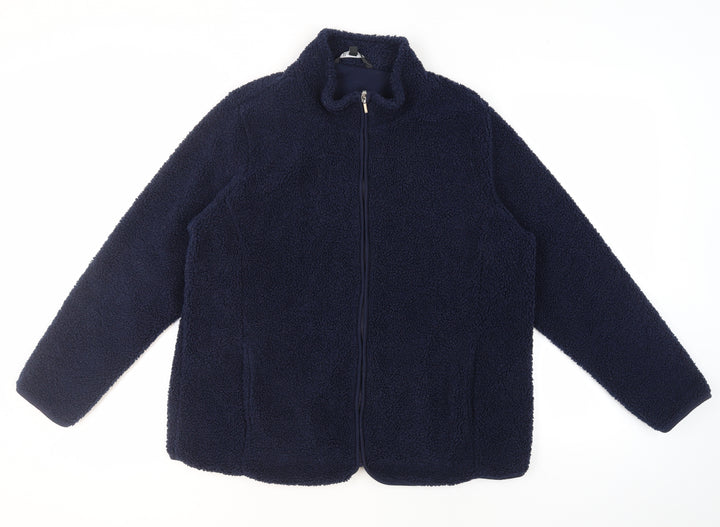 Bonmarché Women's Blue Polyester Full Zip Jacket