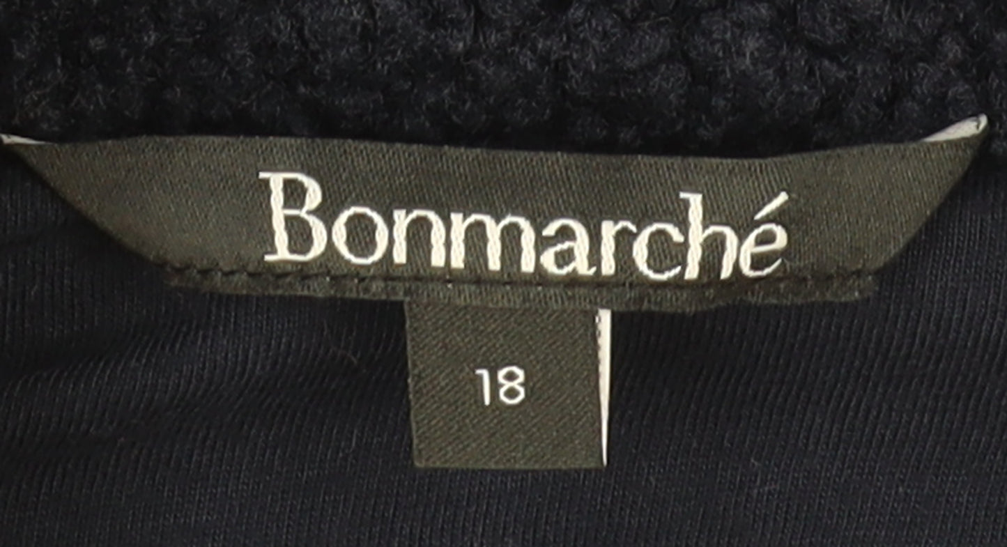Bonmarché Women's Blue Polyester Full Zip Jacket