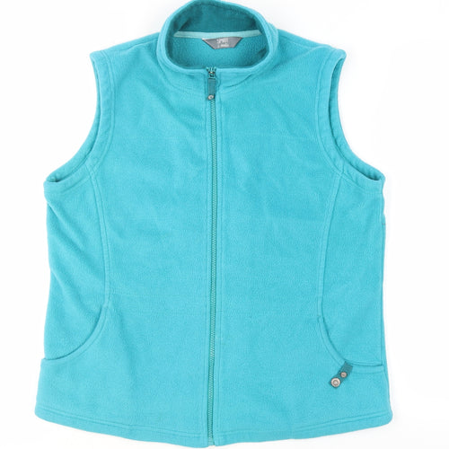 M&Co Women's Blue Fleece Waistcoat Size 10