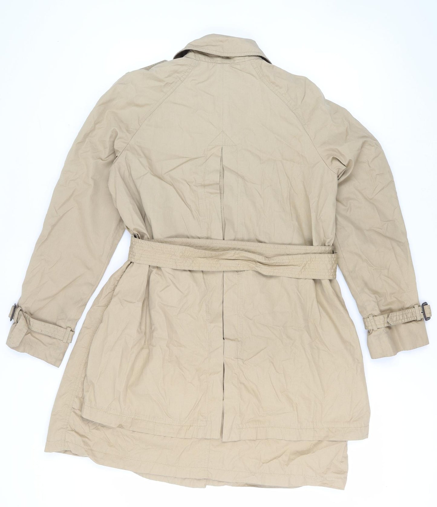 All Saints Women's Beige Trench Coat, Size 14, Belted