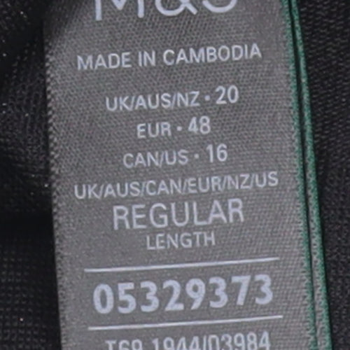 Marks and Spencer Women's Black Shift Dress Size 20
