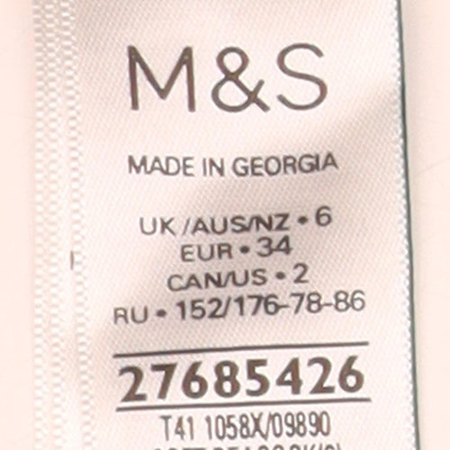 Marks and Spencer Women's Blue Cotton Blouse Size 6