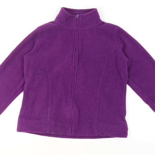 Isle Women's Purple Fleece Jacket Size 10 Casual