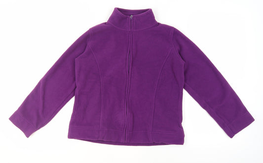 Isle Women's Purple Fleece Jacket Size 10 Casual