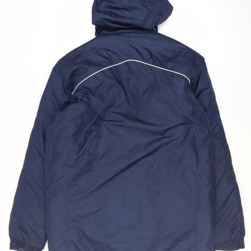 Mitre Men's Blue Hooded Parka Jacket Medium