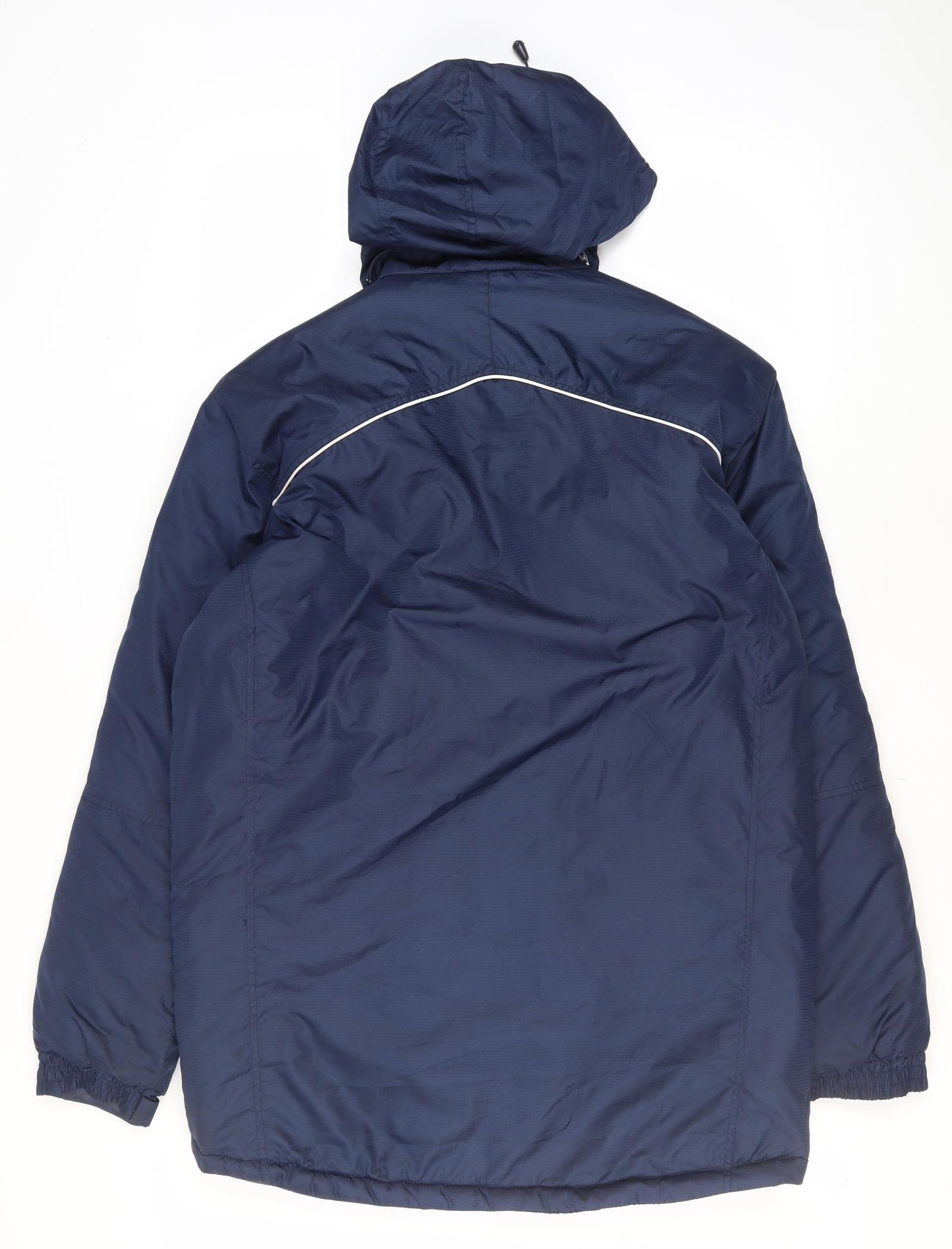 Mitre Men's Blue Hooded Parka Jacket Medium