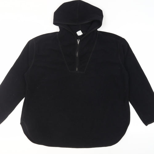 H&M Unisex Black Pullover Hoodie, Size L, Polyester