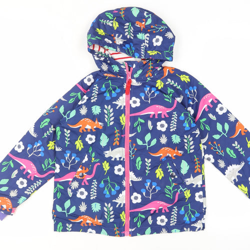 Meanbear Girls Multicoloured Dinosaur Rain Coat 7-8 Years