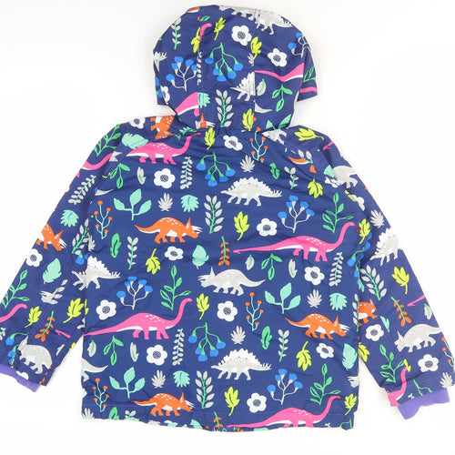 Meanbear Girls Multicoloured Dinosaur Rain Coat 7-8 Years