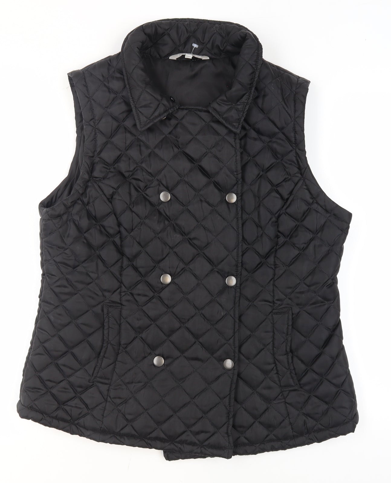 Red Herring Women's Black Quilted Waistcoat Size 16