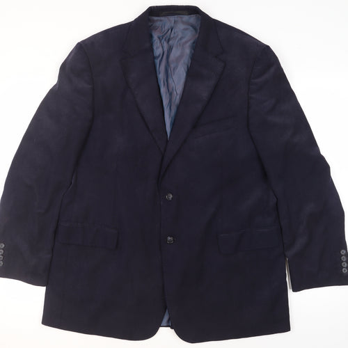 Marks and Spencer Men's Blue Blazer - Size M, Button Accent