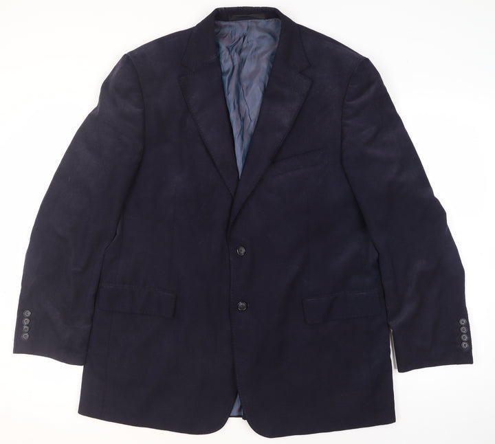 Marks and Spencer Men's Blue Blazer - Size M, Button Accent