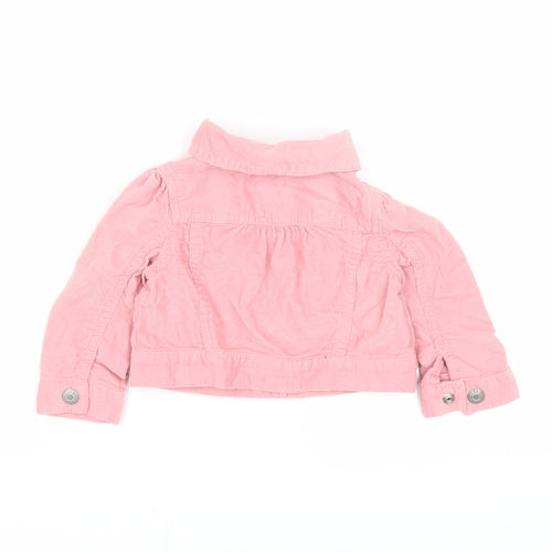 Gap Girls Pink Jacket Size 6-9 Months Snap - Size 6-12 Months
