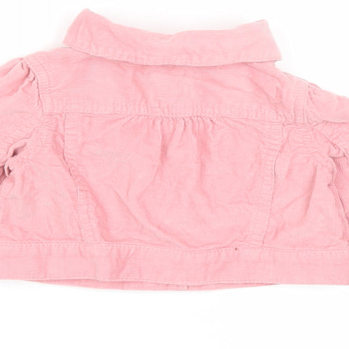 Gap Girls Pink Jacket Size 6-9 Months Snap - Size 6-12 Months