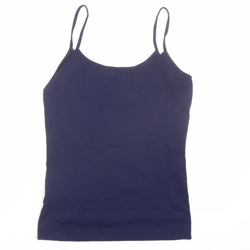 Zara Womens Blue Polyamide Camisole Tank Size S Round Neck