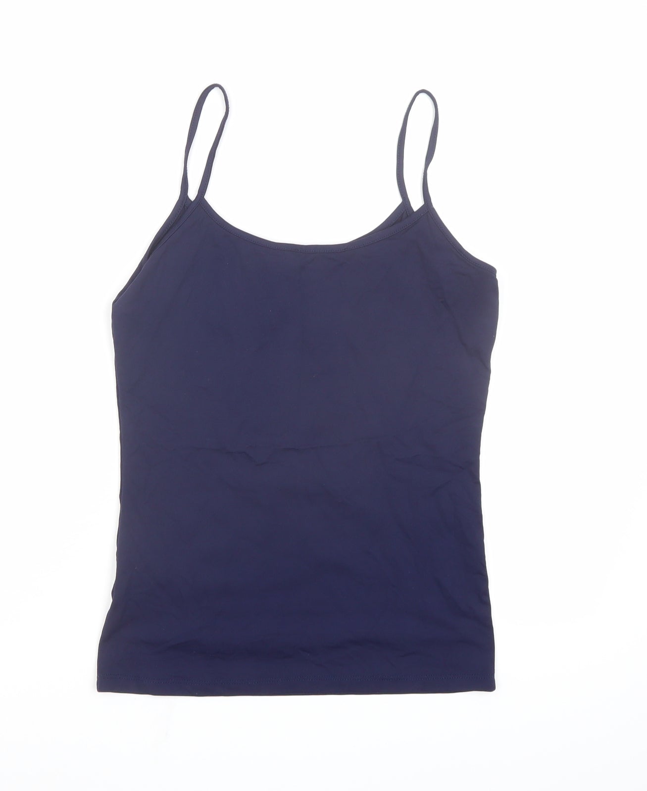 Zara Womens Blue Polyamide Camisole Tank Size S Round Neck