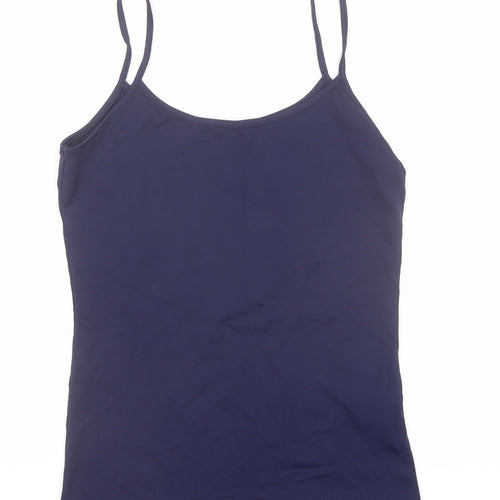 Zara Womens Blue Polyamide Camisole Tank Size S Round Neck