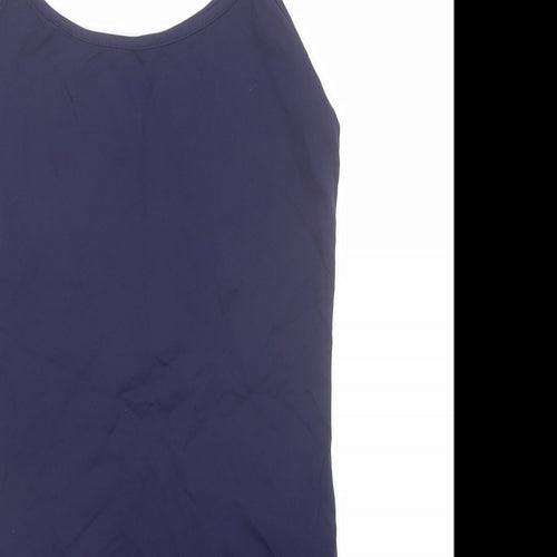 Zara Womens Blue Polyamide Camisole Tank Size S Round Neck