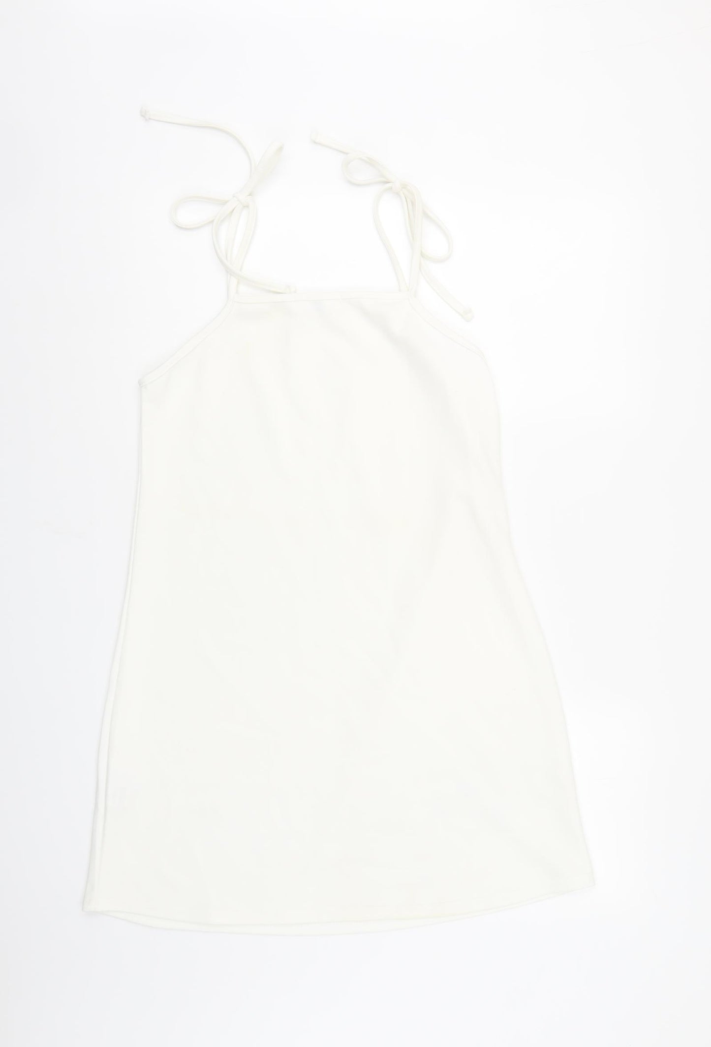 Missguided Womens White Polyester A-Line Size 10 Square Neck Tie