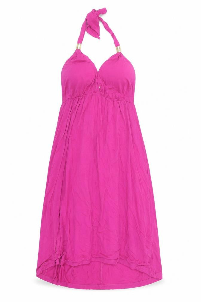 Debenhams Womens Pink Viscose Cover Up Size 12 - Halter Neck