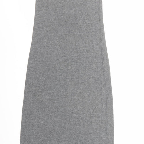 VERO MODA Womens Grey Polyester Tank Dress Size XS Round Neck Pullover
