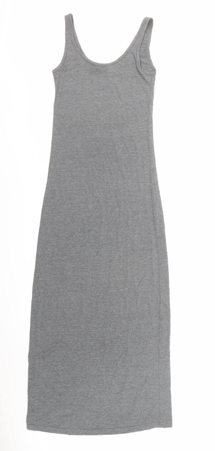 VERO MODA Womens Grey Polyester Tank Dress Size XS Round Neck Pullover