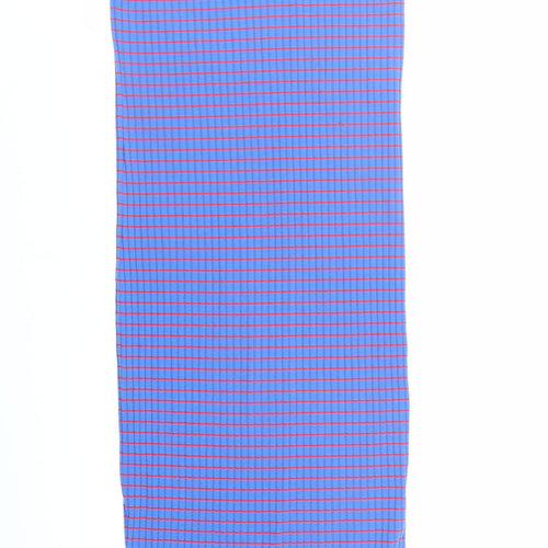 River Island Womens Blue Striped Polyester Tank Dress Size 12 V-Neck Pullover