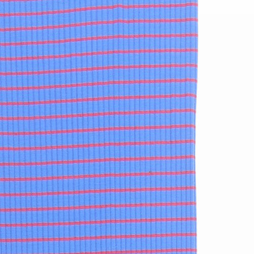 River Island Womens Blue Striped Polyester Tank Dress Size 12 V-Neck Pullover